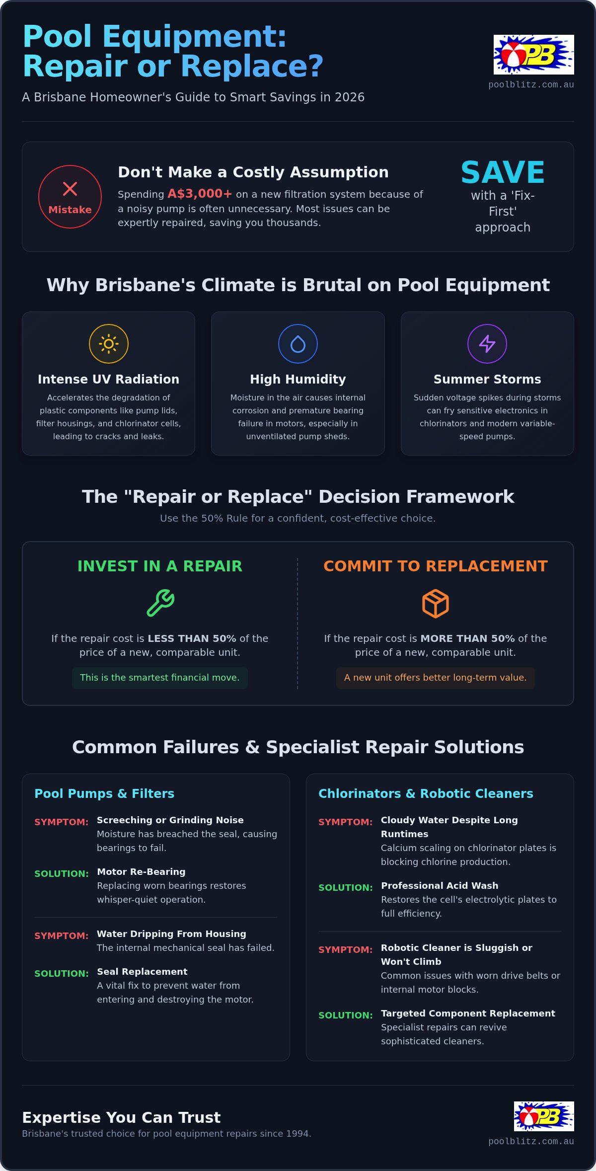 Expert Pool Equipment Repairs Brisbane: The 2026 Homeowner’s Reference
