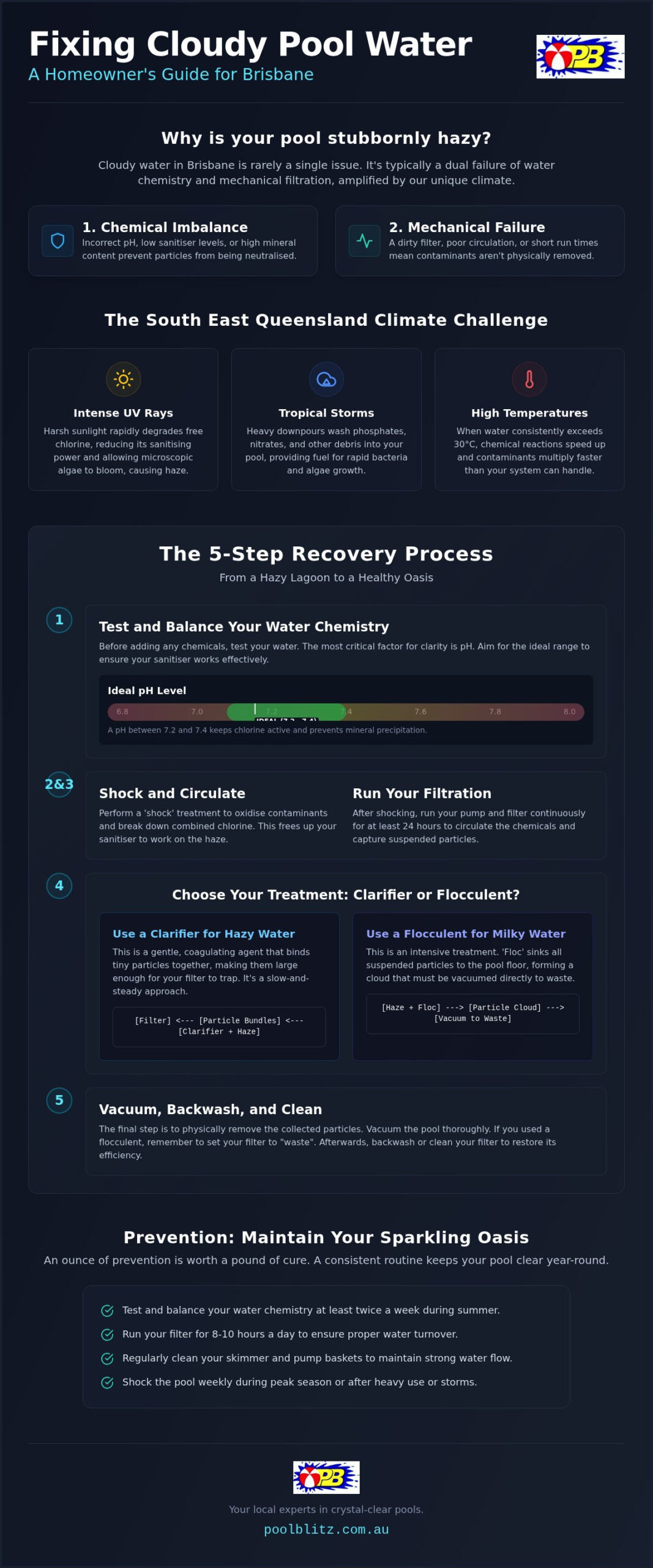 How to Fix Cloudy Pool Water in Brisbane: A 2026 Recovery Guide